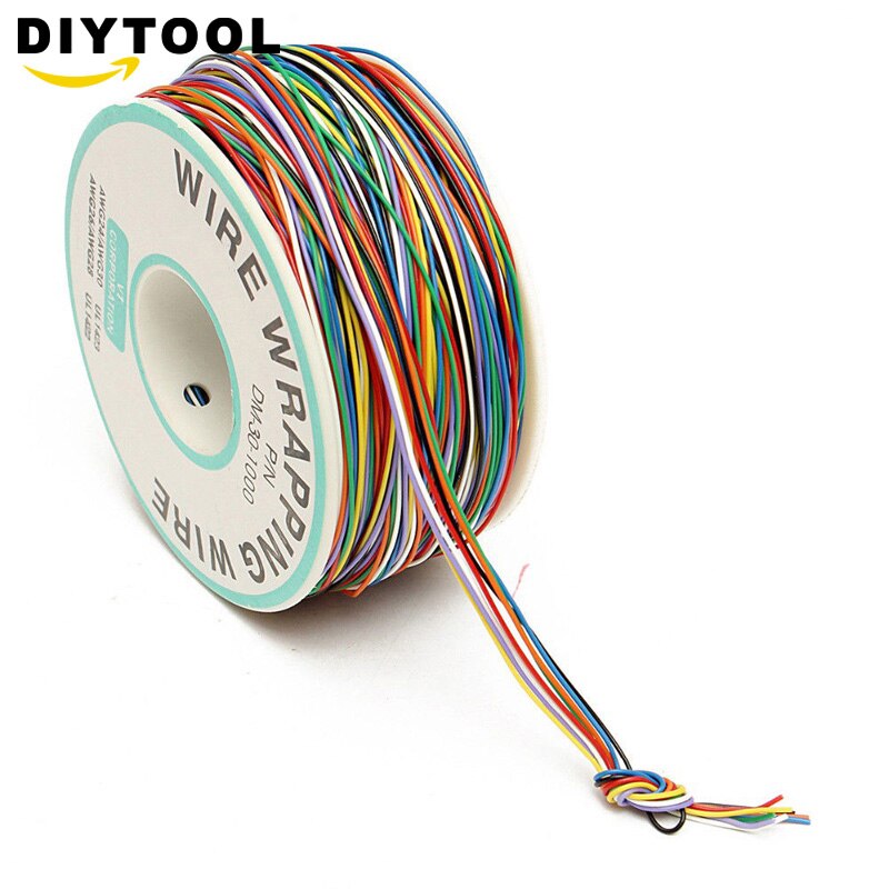 8 farben P/N B-30-1000 30AWG FARBIGER Verpackung Draht Jumper Kabel flexibel PVC Elektronische leiter Draht Anschluss FÜR PCB