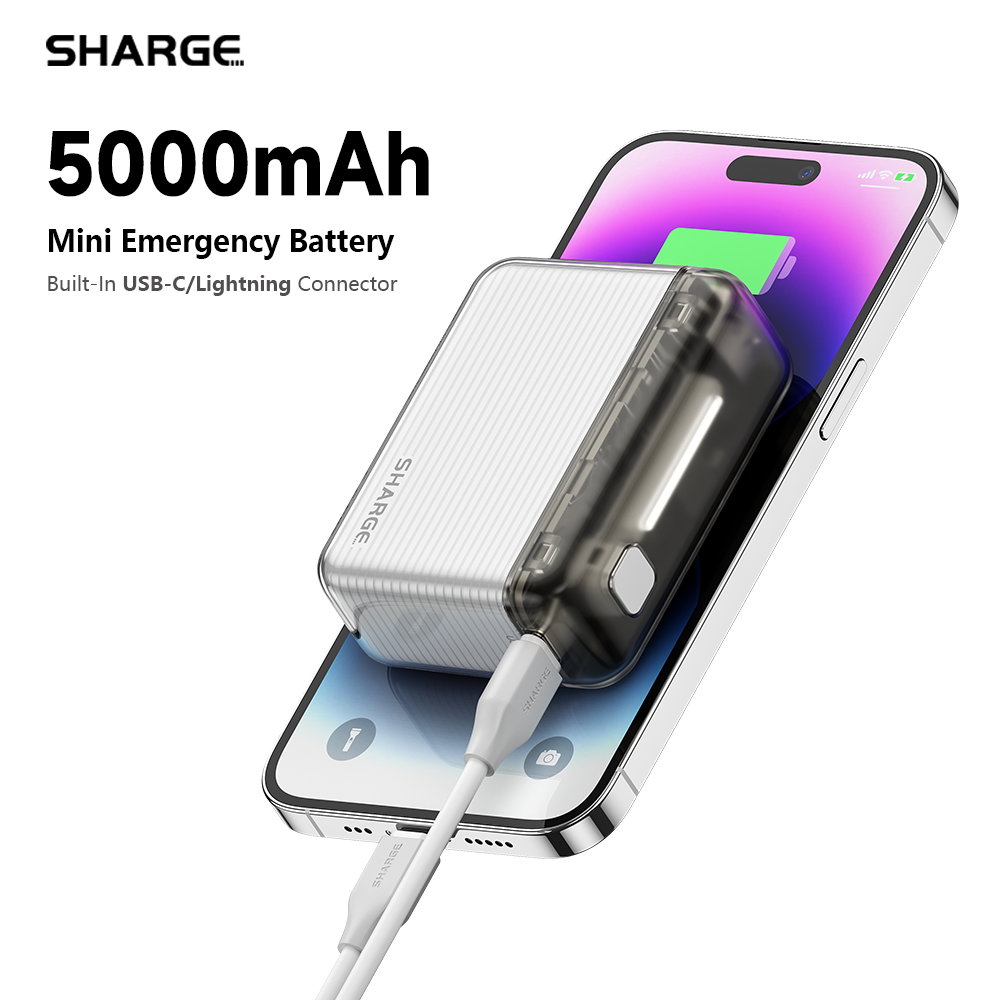 SHARGE 20W carga rápida 10000mAh banco de energía más pequeño Mini PD 20W batería externa para iPhone 15 Pro Max Xiaomi Huawei Phone