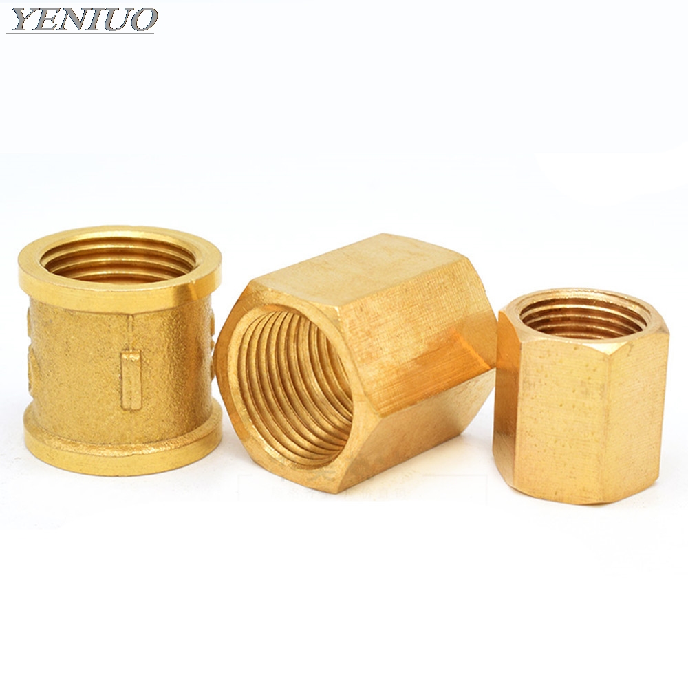 Brass Copper Hose Pipe Fitting Hex Coupling Coupler Fast Connetor Female Thread 1/8" 1/4" 3/8" 1/2" 3/4" BSP