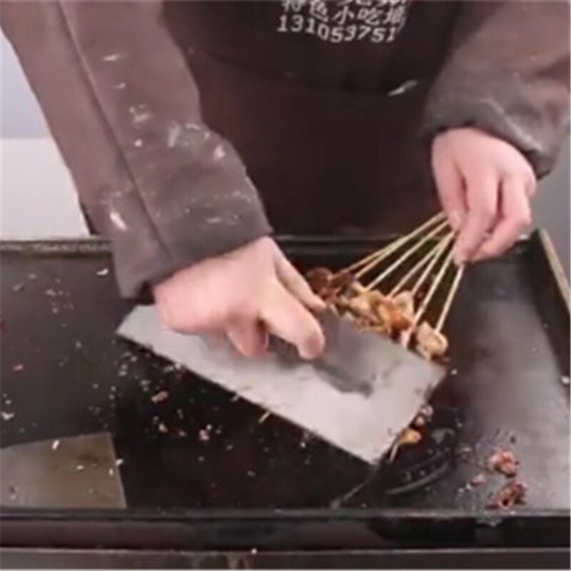 Runde store bbq værktøj støbejern træ håndtag bøf plade kød presse grill stegt kød blæksprutte stegt bøf grill tryk plade
