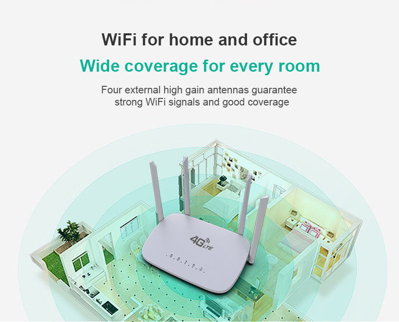 4g cpe 4g router simkort wifi modem hotspot 32 wifi brugere  rj45 wan lan antenne lte trådløs router