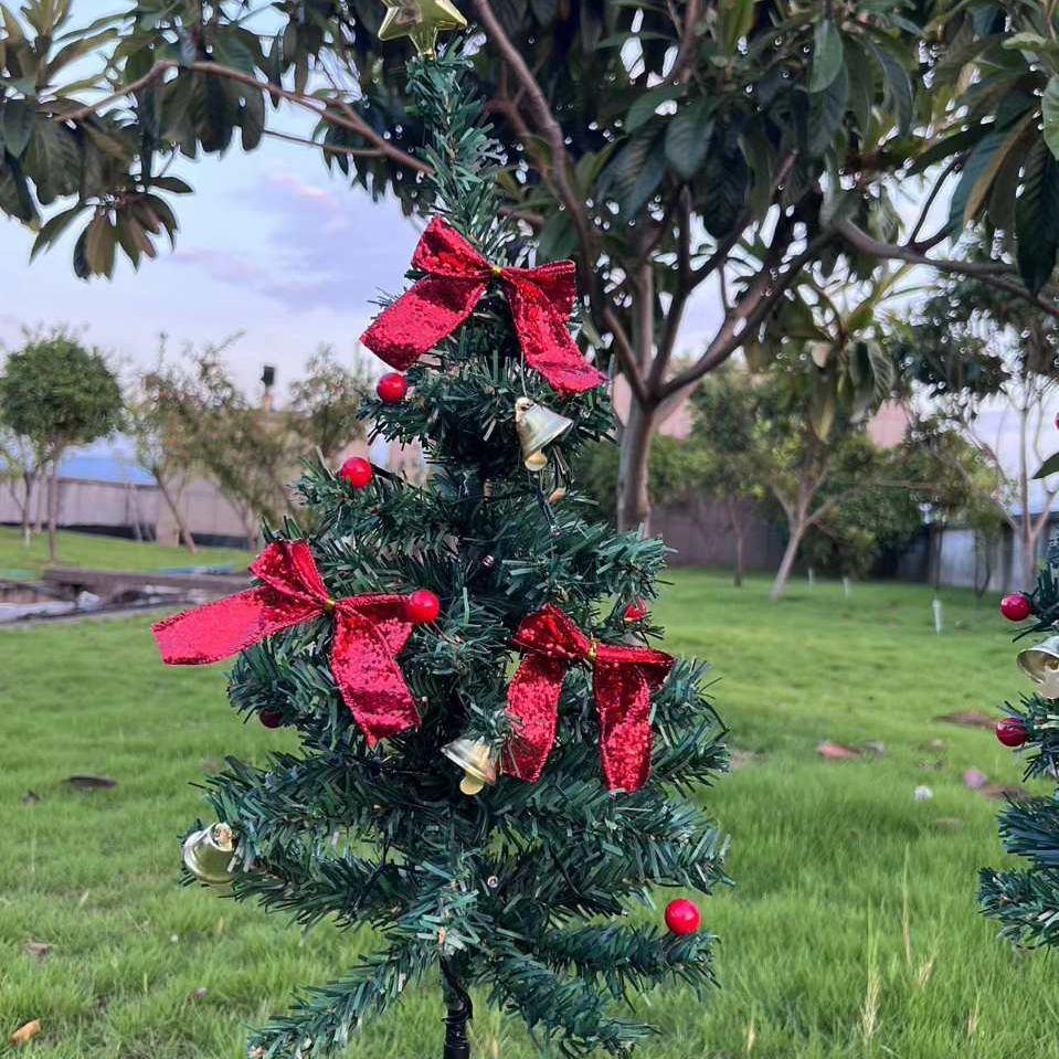 Red Rose Solar Lamp Ground Outdoor Waterproof Yard Power LED Artificial Flower Light for Courtyard Landscape Garden Decoration