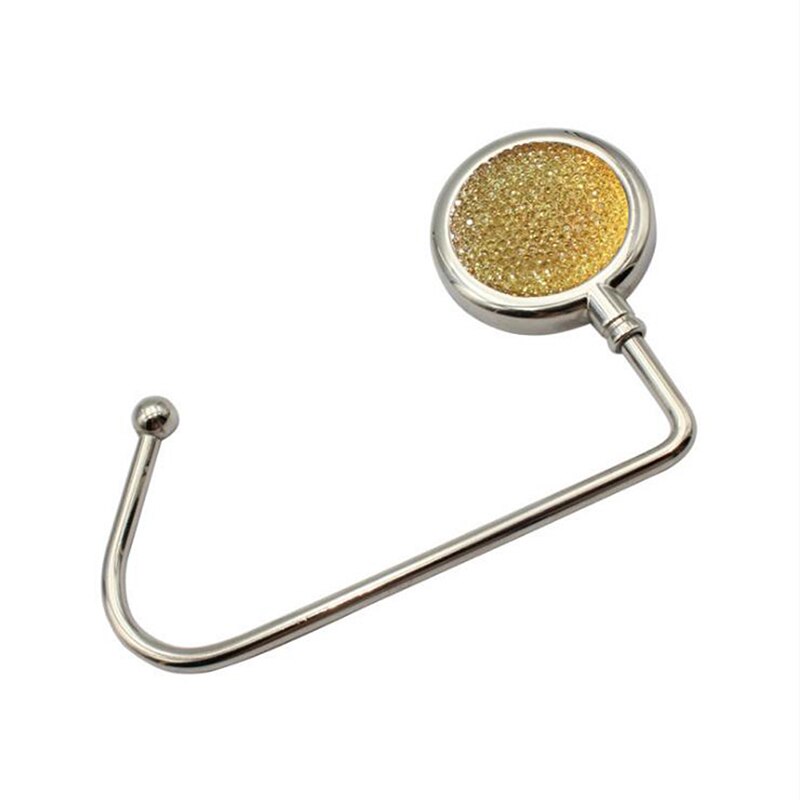 9 Colors Portable Metal Foldable Bag Purse Hook Handbag Hanger Purse Hook Handbag Holder Shell Bag Folding Table Hook 1 Pc: Yellow