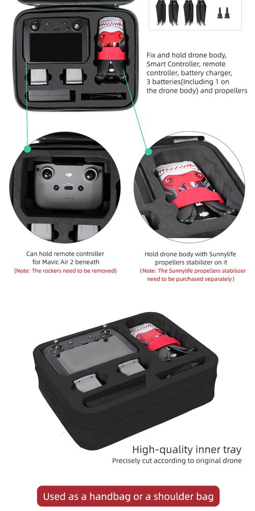 Scatola di immagazzinaggio accessori per telecomando in Nylon custodia con schermo telecomando custodia portatile Smart Bag per Dji Royal Air 2