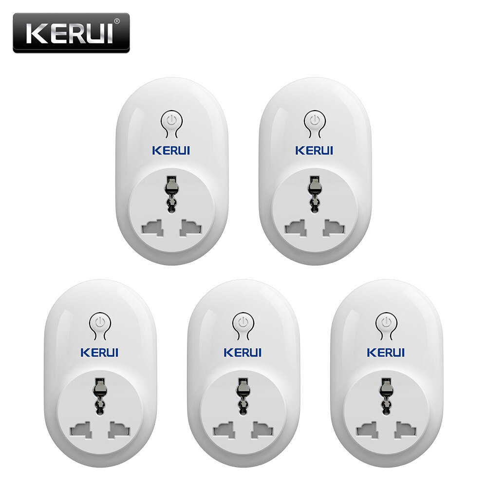 KERUI-enchufe inteligente de seguridad para el hogar, sistema de alarma de 433Mhz, inalámbrico, funciona con Kerui K52 W18 W20 G18 W2, 5 uds.