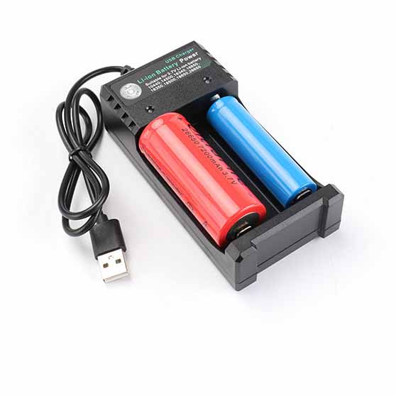 3,7 V 18650 Ladegerät Li-Ionen-Akku USB unabhängiges Laden tragbare elektronische Zigarette 18350 16340 14500 Akkuladegerät