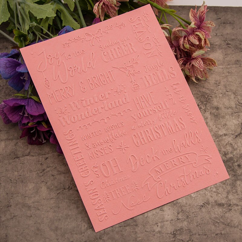 alphabet Words Letter Embossing Folders for Papers Photo Album Making Cards Supplies DIY Plastic Scrapbooking Cutting Dies