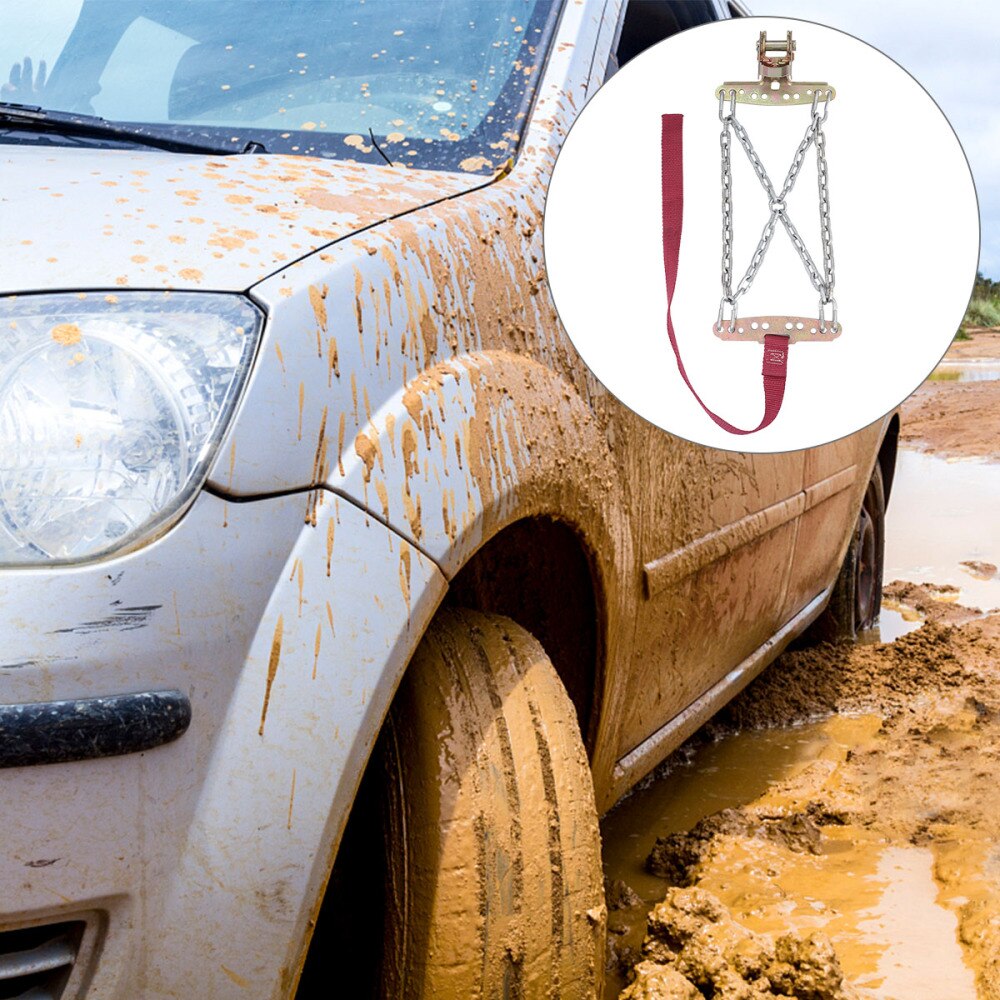 1 ud. Práctico fácil de instalar cadena de nieve Cadena de rueda para coche: Default Title