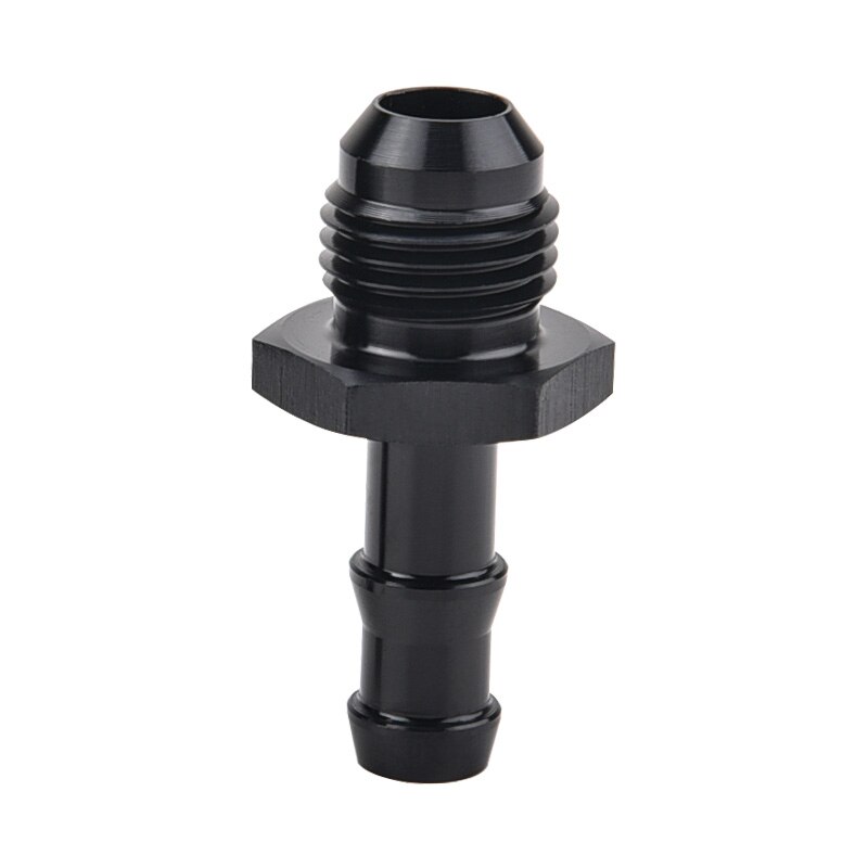 evil energy 6AN Flare To 3/8 Aluminum Fuel Fitting 6AN Flare To 5/16 Fittings Adapter Push On Barb Connector Black