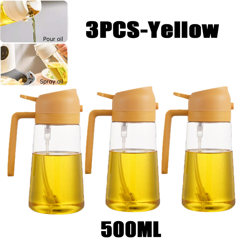 200/300/500 ml Olie Spray Fles BBQ Koken Olijfolie Spuit Keuken Bakolie Spray Lege Fles Azijn fles Dispenser: Black