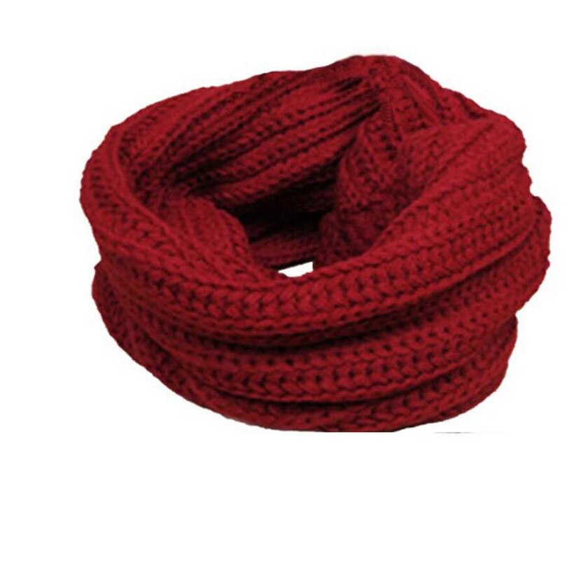 YSDNCHI Winter Ring Knitting Unisex Wool Neck Warmer Winter Scarves Women Pure Color Collar Keep Warm Elasticity Scarf