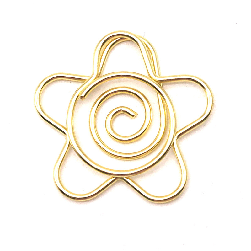 Plum Blossom Shaped Paper Clip Metal Special Paper Clips Office Paper Pins Stationery For School Supplies Office Accessories: WHITE