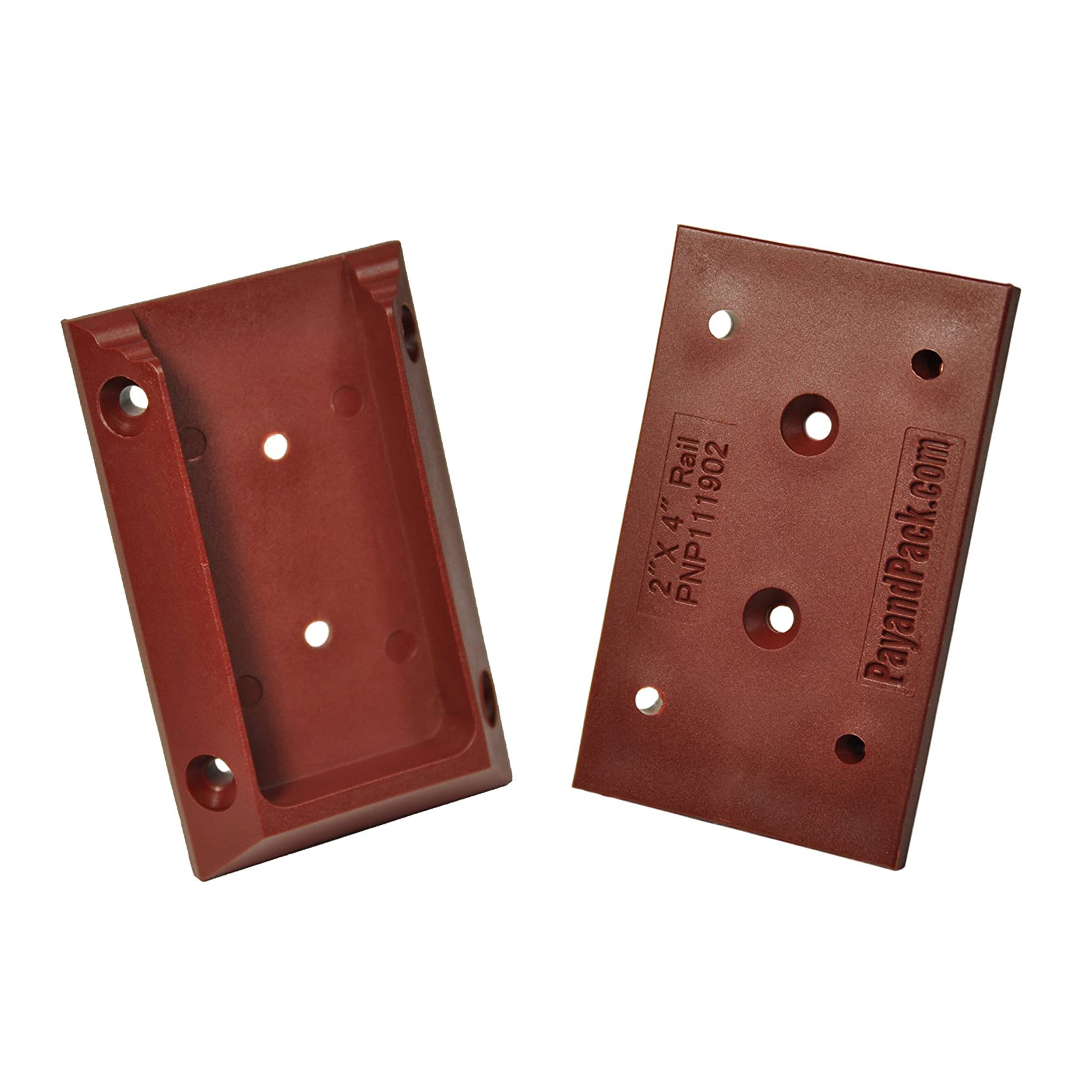 Myard PNP111902 Deck Railing Connectors with Screws for 2x4 (Actual 1.5x3.5) Inches Stair Wood Handrail: Red Clay