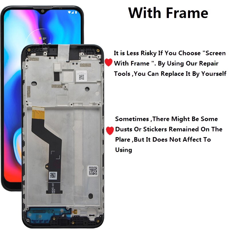 original for Motorola Moto E7 Plus lcd with Frame display touch screen digitizer Assembly for Moto E7Plus lcd XT2081-1