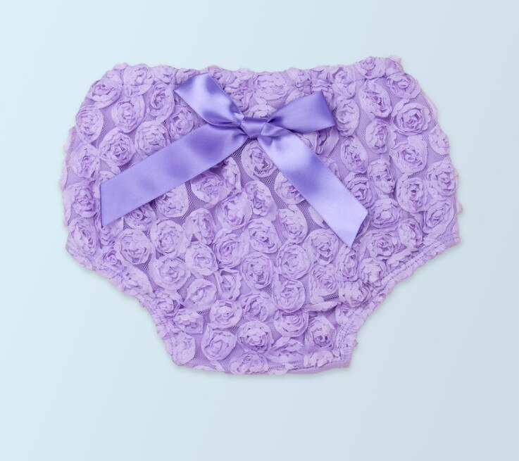 Vendite calde Neonato Ruffle Bloomers Del Bambino Delle Ragazze Dell'arco Del Merletto Shorts Bambino Mutandine e boxer Infantili Del Fiore della Rosa Della Biancheria Intima Vestiti di Modo Regali