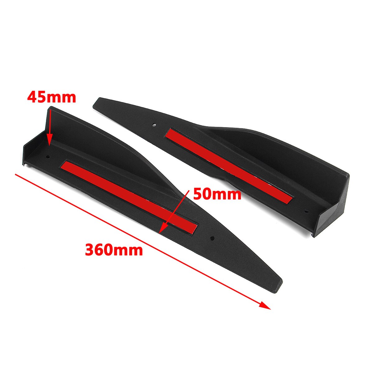 Universele 1 Paar Auto Side Rokken Voor Voor Ford Voor Mustang Stickers Rocker Splitters Diffuser Winglet Vleugels bumper 36cm