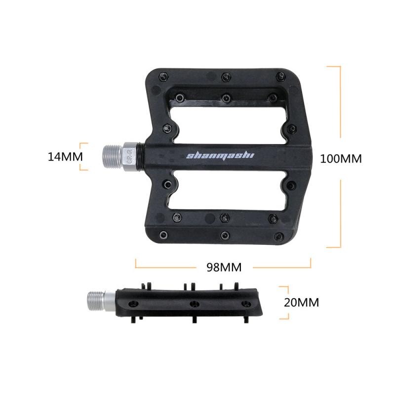 SHANMASHI DIVER Mountain Bike Pedals MTB Pedals BMX Bicycle Flat Pedals Nylon Multi-Colors Cycling Pedal Ultralight Parts