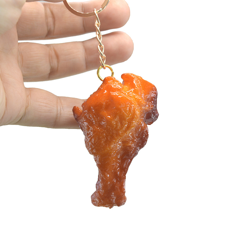 Imitatie Voedsel Sleutelhanger Franse Kip Nuggets Gebakken Kip Been Voedsel Hanger Sleutelhanger Cadeaus Voor Vriendje Kid Speelgoed: B