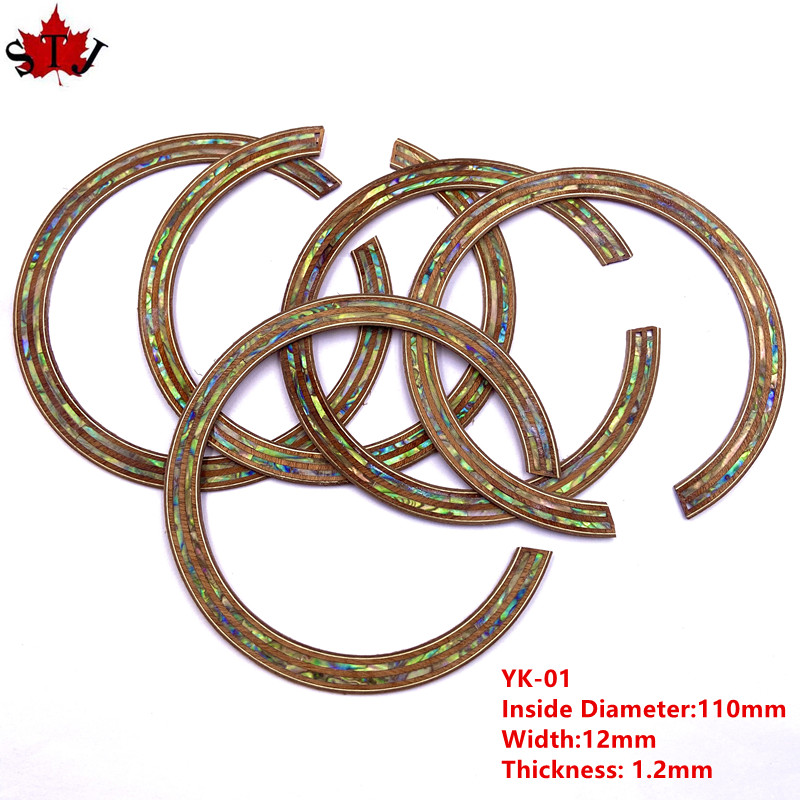 Rosette pour guitare acoustique classique, 2 pièces, cercle en bois de rose, trou de son, incrustation de décalcomanie, pièces de guitare acoustique: style 9