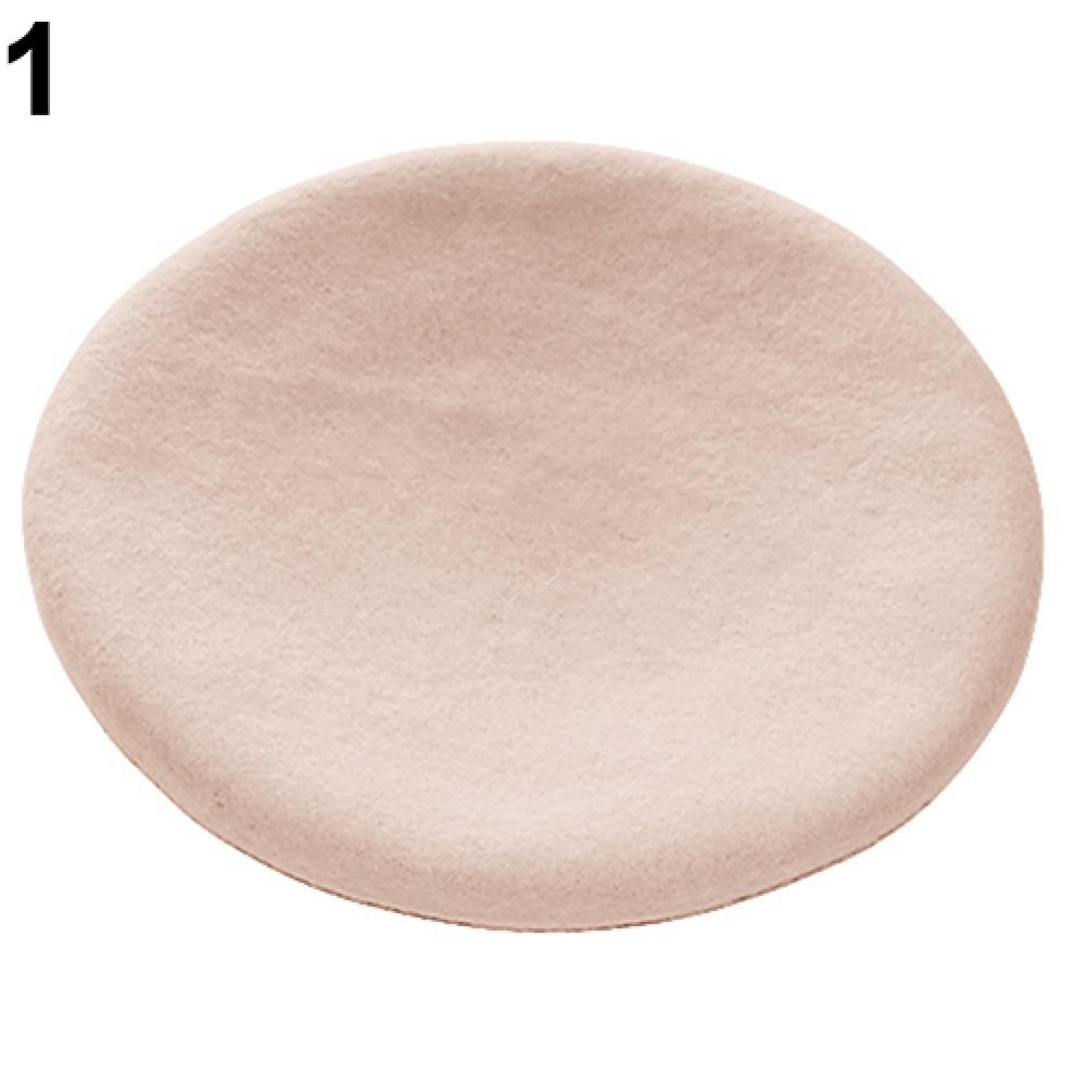 Herfst Winter Caps Vrouwen Classic Wolvilt Warme Franse Beret Beanie Hat Beanie Pure Kleur Zoete Mini Cap Lady winter Hoeden: Apricot