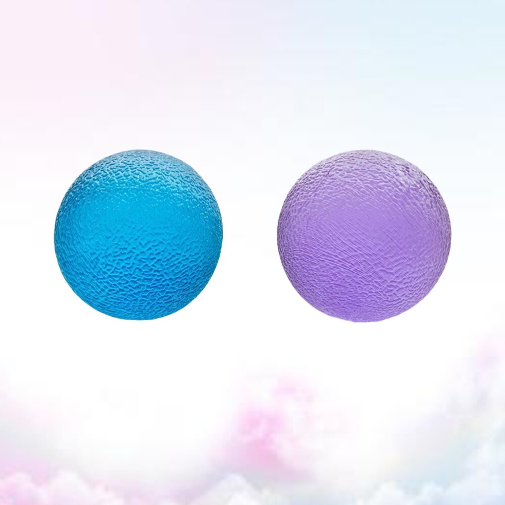 2pcs Hand Stress Balls Therapy Balls Squeeze Hand Grip Balls for Stress Relief Arthritis Pain Relief Strengthening Therapy (Blue