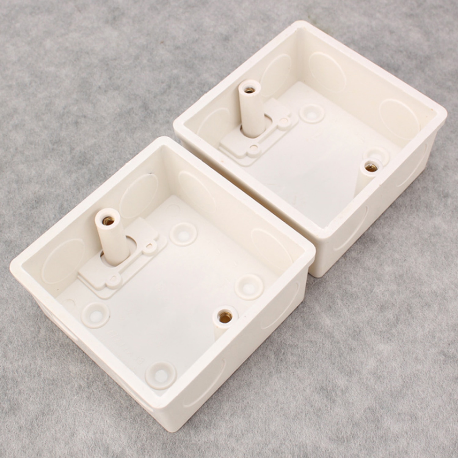86X86 77X77 Square Wall Box Deep Case PVC Junction Box Wall Mount Cassette For Switch Socket Base Electrical Sockets Accessories