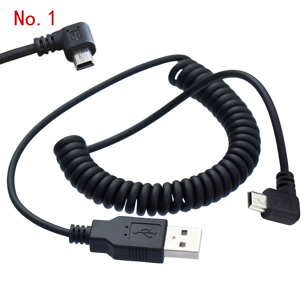 40cm usb 2.0 macho para mini usb 2.0 macho 90 graus mini usb ângulo cima ou baixo ângulo esquerda ou direita cabo de carregamento de dados retrátil: NO.1 Left