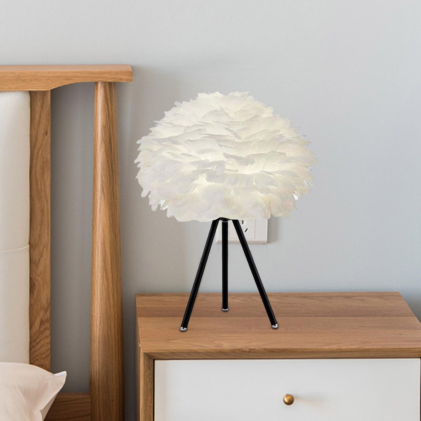 Pantalla de lámpara de plumas nórdicas, cubierta de lámpara de escritorio de techo para el hogar, sala de estar, dormitorio, accesorios de iluminación de oficina