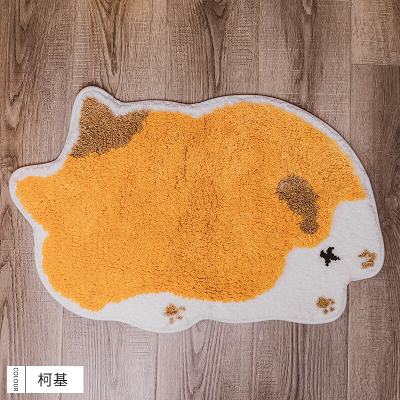 Cartoon tapijt toilet lang pluche warm tapijt waterabsorptie antislip corgi wolk regenboog mat tapijt slaapkamer kinderkamer matten: Stijl 4
