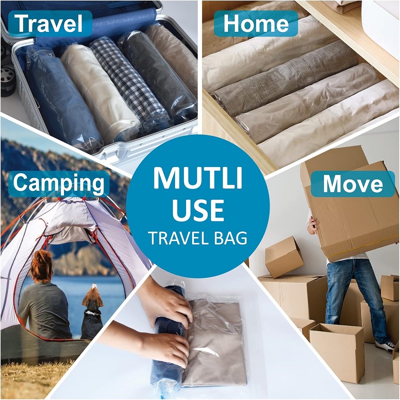 Reise-Kompressionsbeutel, wiederverwendbar, Reiseutensilien, Vakuum-Aufbewahrungstasche, platzsparende Beutel, auslaufsicherer Organizer für Kleidung, Gepäck