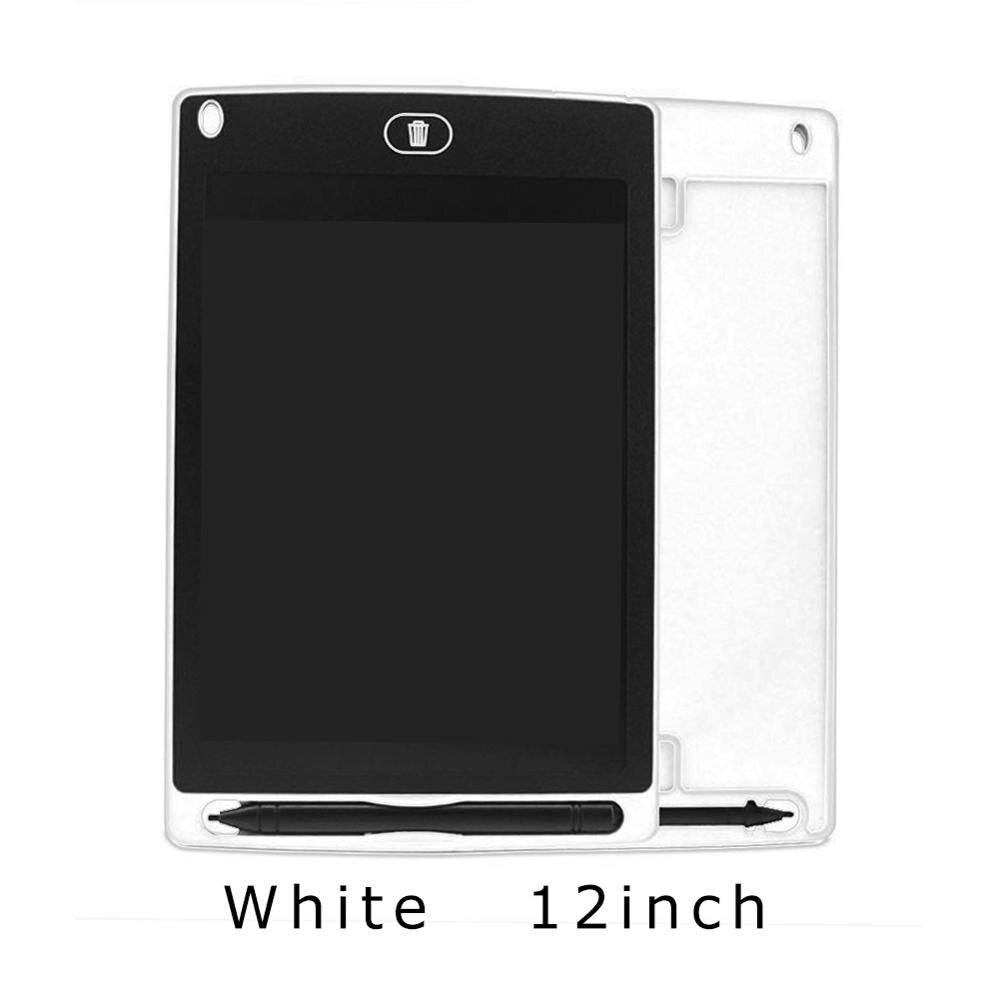 8.5 Inch Smart LCD Writing Tablet Electronic Graphics Erasable Drawing Board Doodle Pad with Stylus pen Students Smart Notebook: White 12 inch