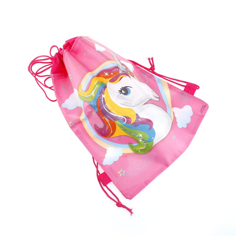 Backpack Drawstring Bag Double Rope Unicorn Cartoon Waterproof Drawstring Bag Backpack Backpack for Young Women Storage Bag