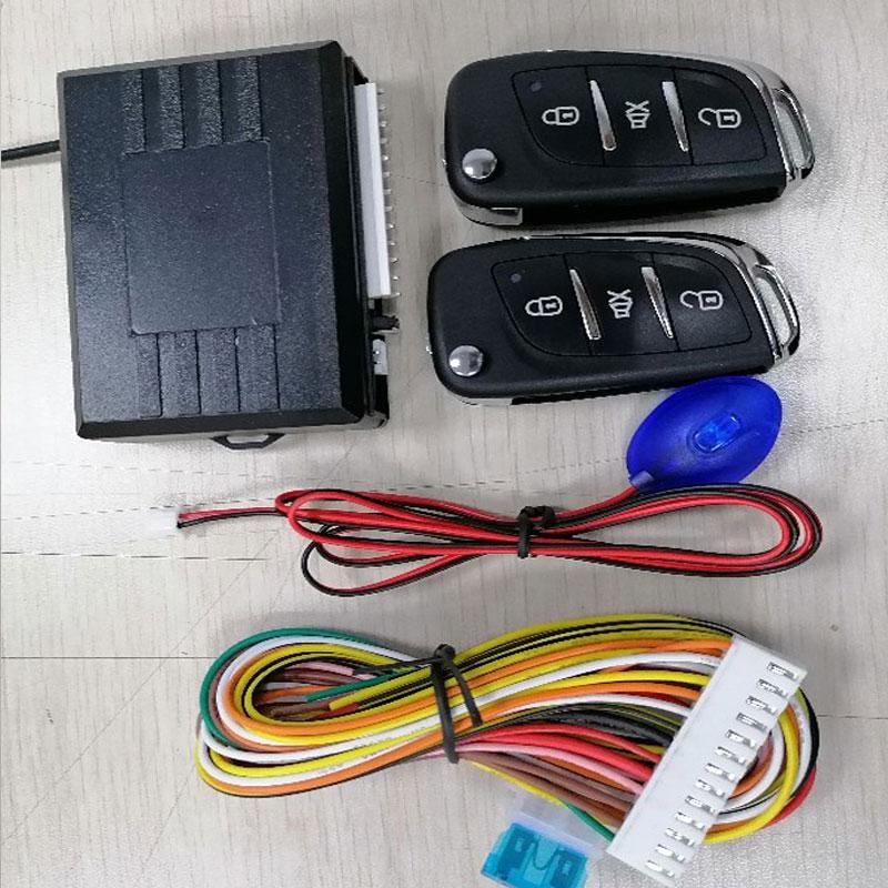 Universele Auto Auto Keyless Entry Systeem Knop Start Stop Led Sleutelhanger Centrale Kit Deurvergrendeling Met Afstandsbediening
