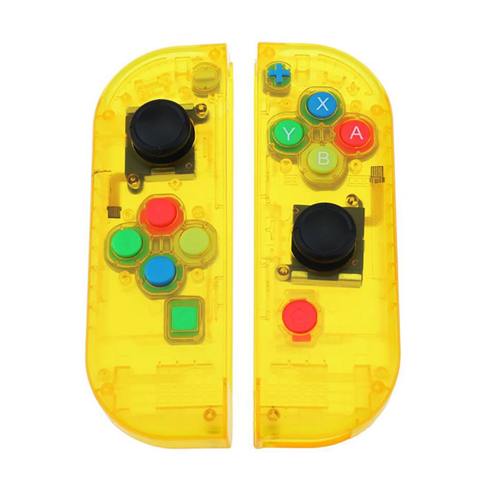 JCD Best price Available Hard Plastic R L Housing Shell Case Cover for Switch NS NX Joy Con Controller for Joy-Con frame: Clear Yellow