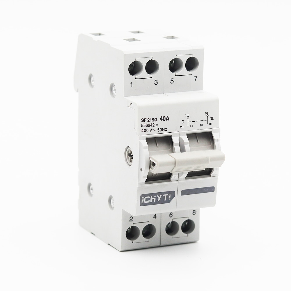 2P 40A MTS Dual Power Manual Transfer Switch Interlock Circuit Breaker