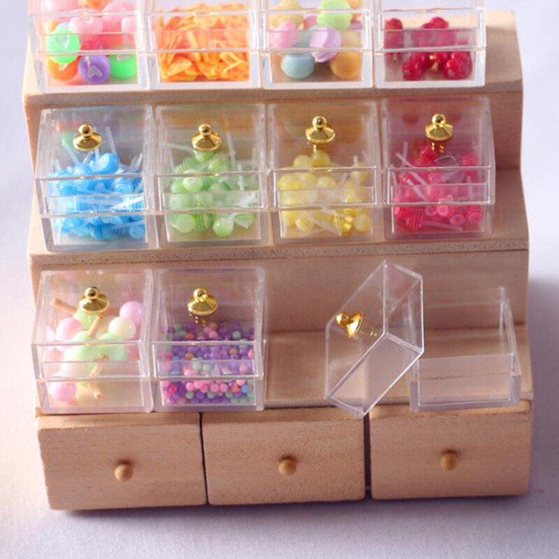 Décor de vitrine de bonbons et légumes 1:12, 1 ensemble, offre spéciale