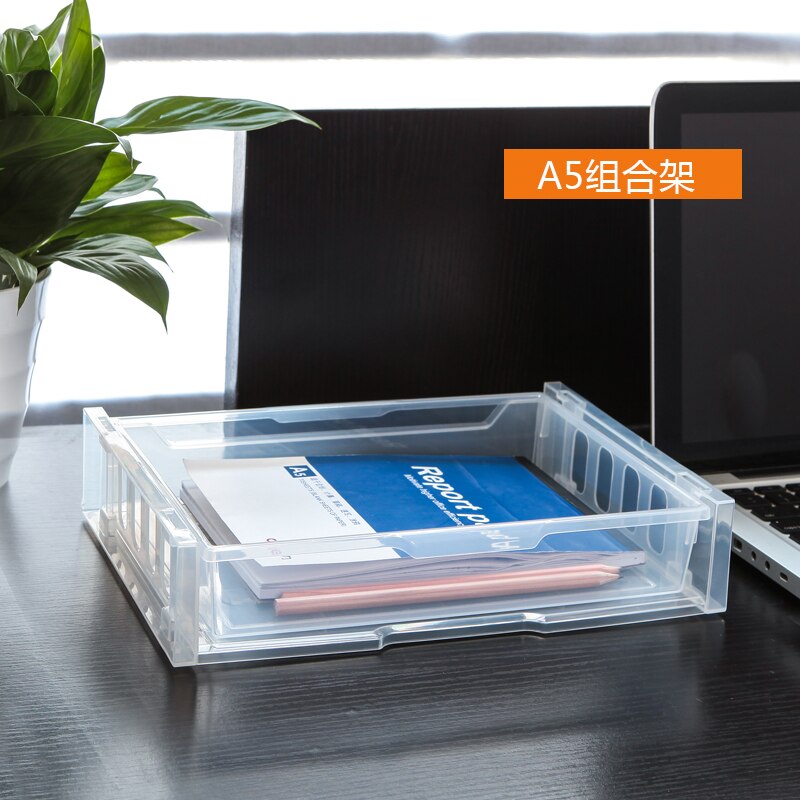 Desk File Organizer Combination Storage Rack Office Accessories A5/A6 Magazine Paper Tray 2 PCS/Lot Document Letter Holder: Yellow