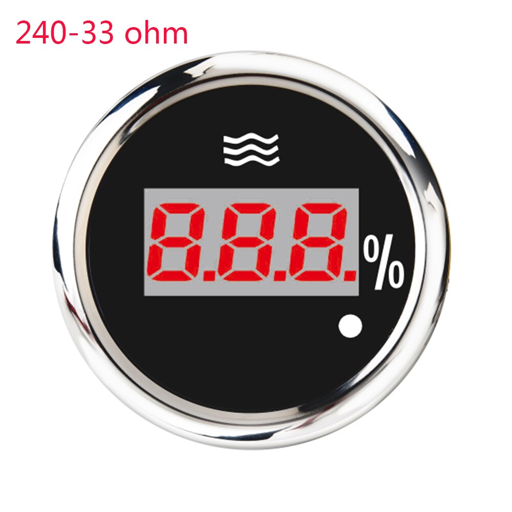 Waterproof IP67 Water Level Gauge 52MM Gauge Stainless Steel 0-190/240-33 Ohm Pointer Digital Water Tank Level Gauge 2 inch: 240-33ohm bs