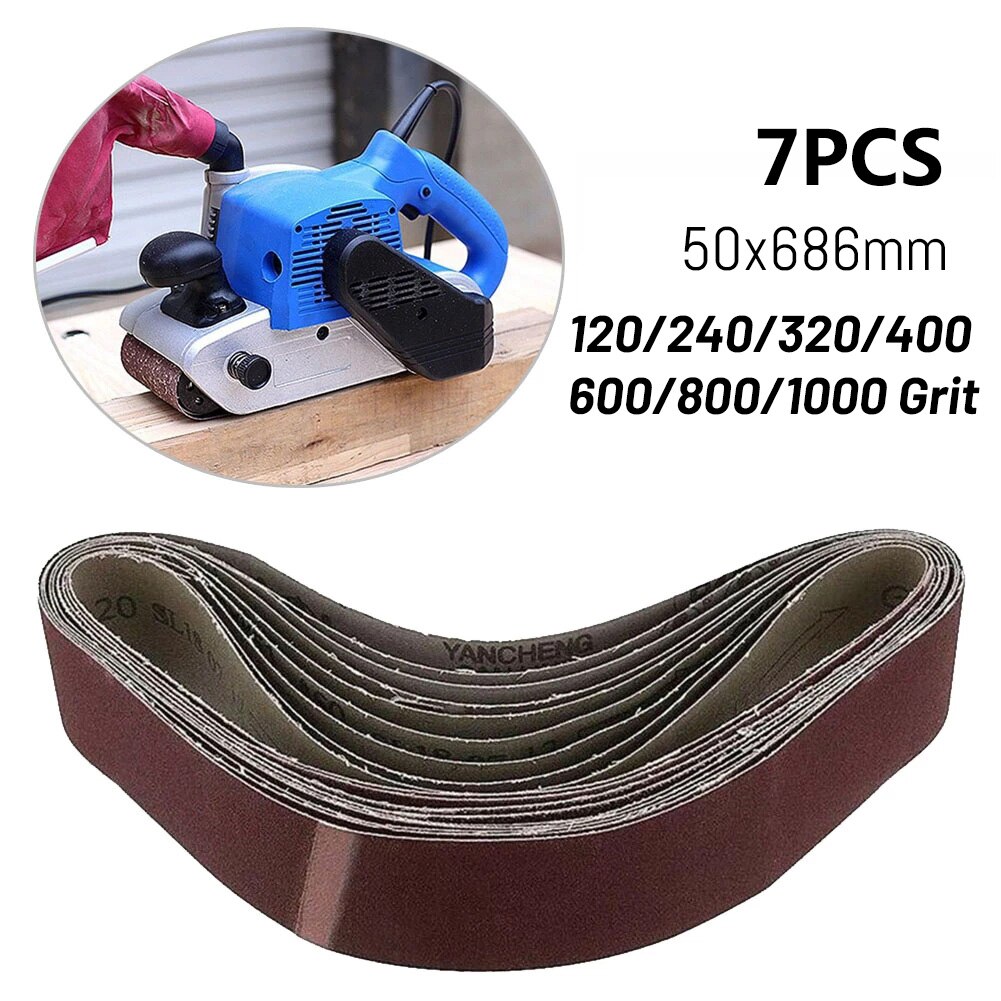 Woodworking Sanding Belt Sander Polishing 120-1000 Grit Aluminum Oxide