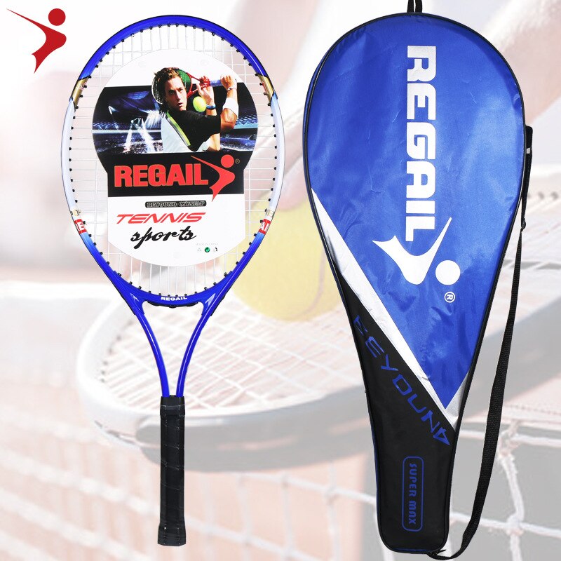 Professionele Aluminiumlegering Tennis Training Racket Voor Jong Volwassenen Rackets Schokabsorptie Handvat Met Training Apparaat