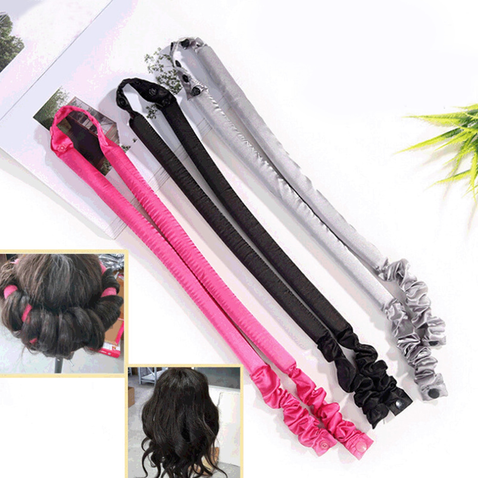 Heatless Curling Staaf Hoofdband Krullen Zijden Lint Lui Krultang Haar Rollen Slapen Soft Wave Formers Vrouwen Haar Styling Tools