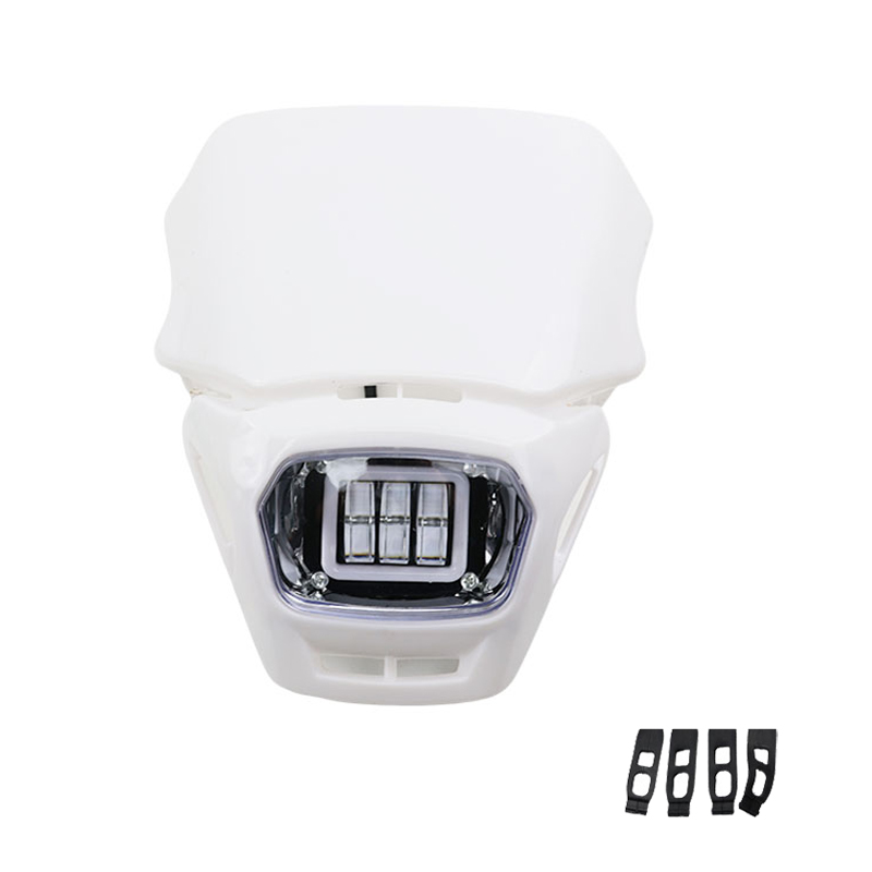 Schmutz Grube Fahrrad Zubehör Kunststoff LED Für sterben Meisten aus Straße Scheinwerfer Hochwertige Scheinwerfer Scheinwerfer Motorrad Moto-Cross Teile: Weiß