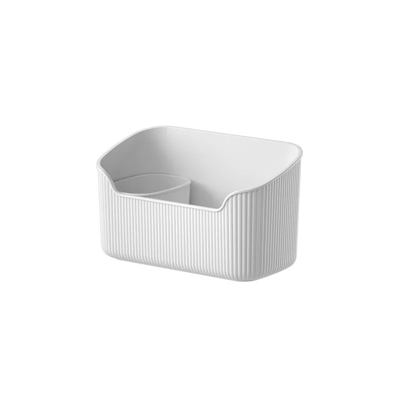 Caja de almacenamiento de escritorio para inodoro, contenedor de cosméticos, encimera de baño, caja de clasificación, organizador de maquillaje y brochas cosméticas de gran capacidad