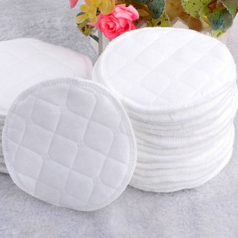 2pcs/set Galactorrhea Pads Washable Nursing Breast Pads Spill Prevention Breast Pad For Mommy Breast Reuseable White