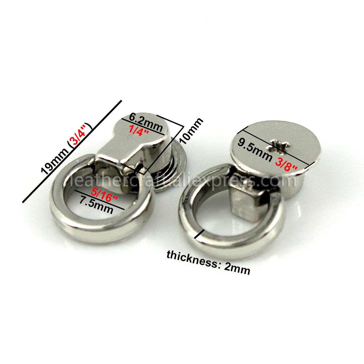 10 stk metaltaske side lille anker kile bøjle klemmer taske side kant anker link hardware med o ringe til lille taske pung