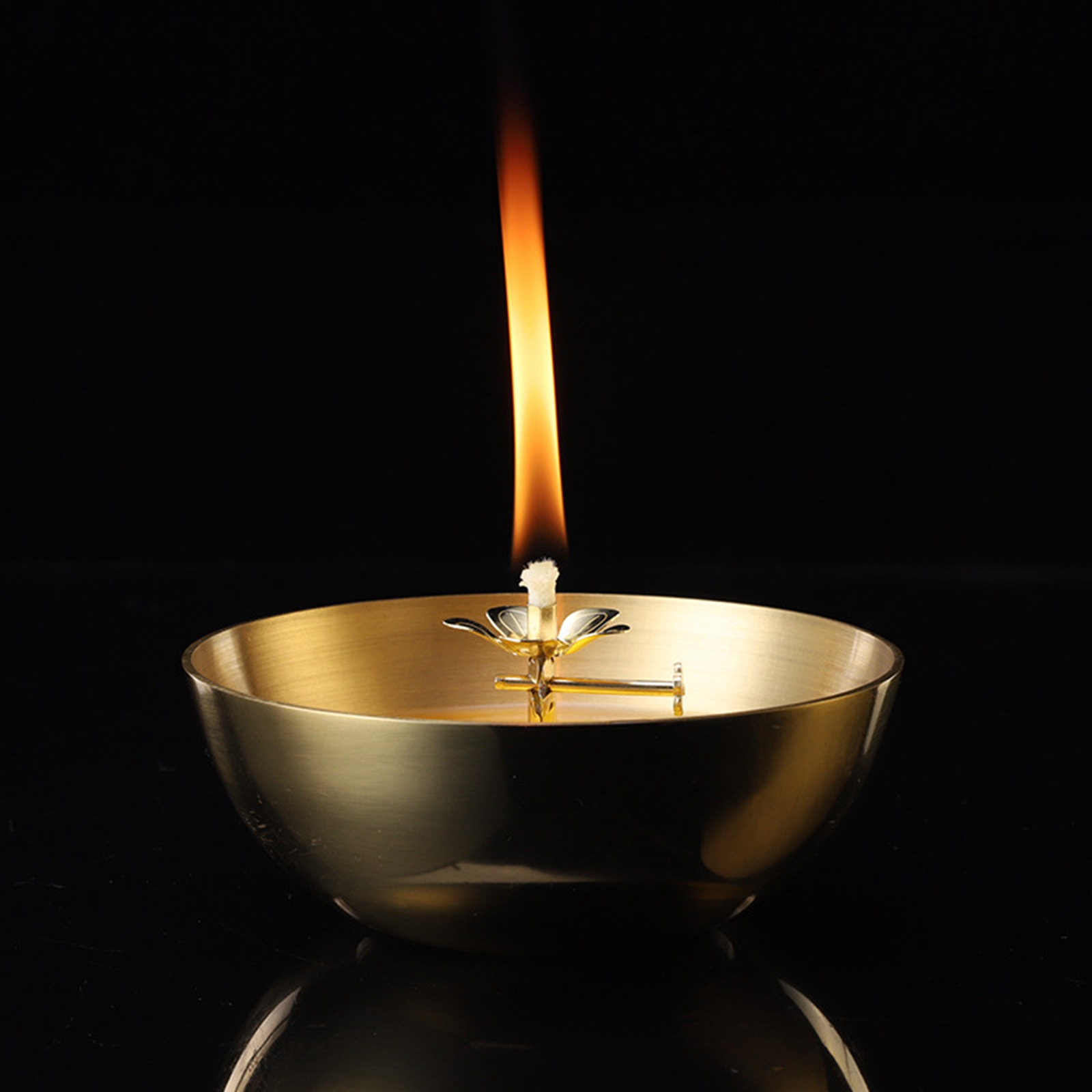 2 teile/satz Gold Butter Lampe Docht Halter Docht Lampe Stehen Teelicht Öl Lampe Stehen Tibetischen Buddha Ghee Lampe Halter für hochzeit Yoga