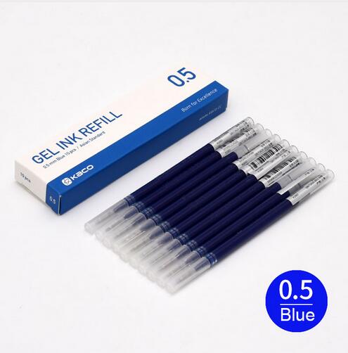 Xiaomi-bolígrafo KACO Original, marcador colorido, cadena ecológica, recarga escolar, 5 colores, 0,5mm, azul y rojo, recarga de tinta ABS duradera: Only 10pcs Blue Ink