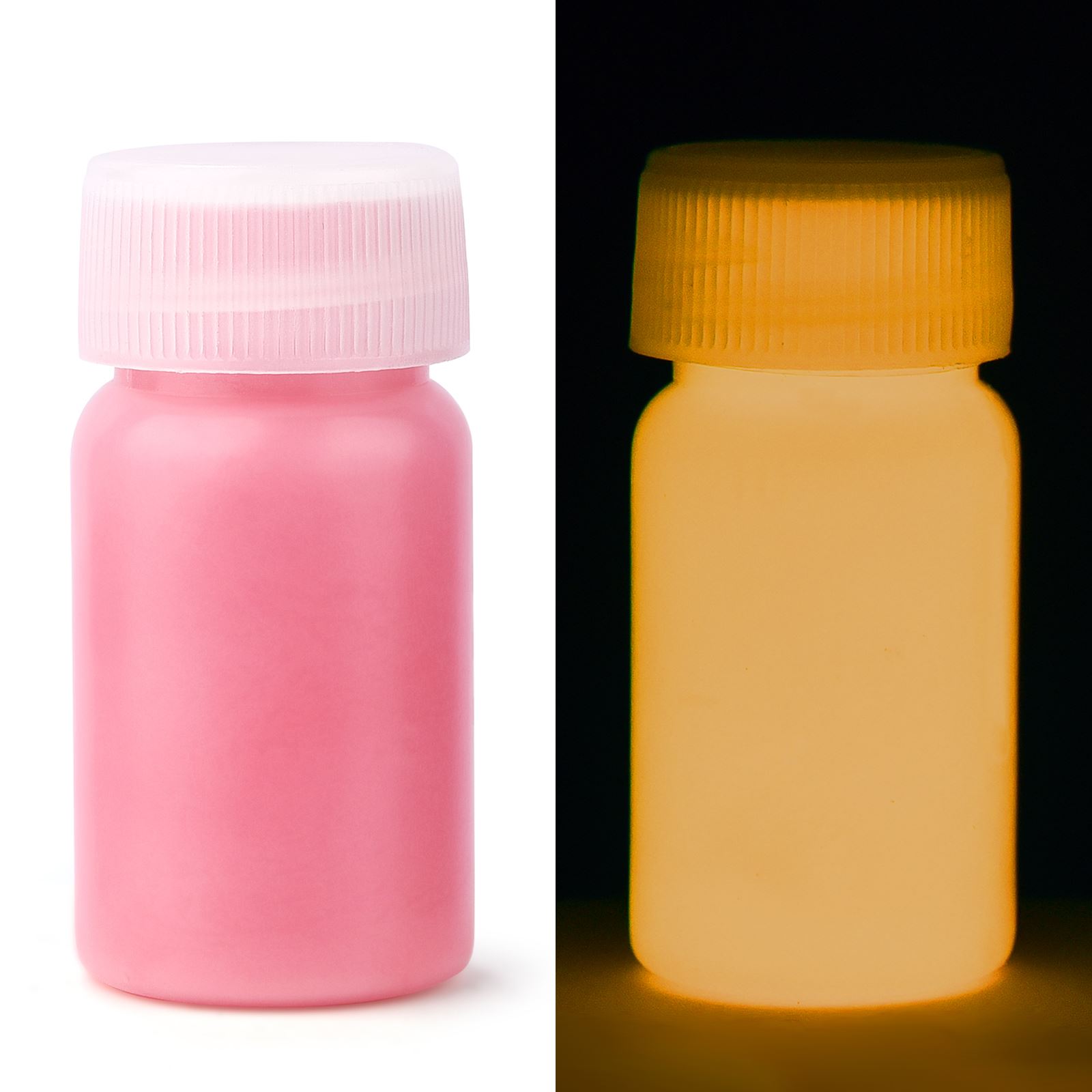 15g/ flasker fluorescerende pigment, langvarig lysende maling, automatisk glød, selvlysende akrylmaling, til kunst, festartikler: Sølv