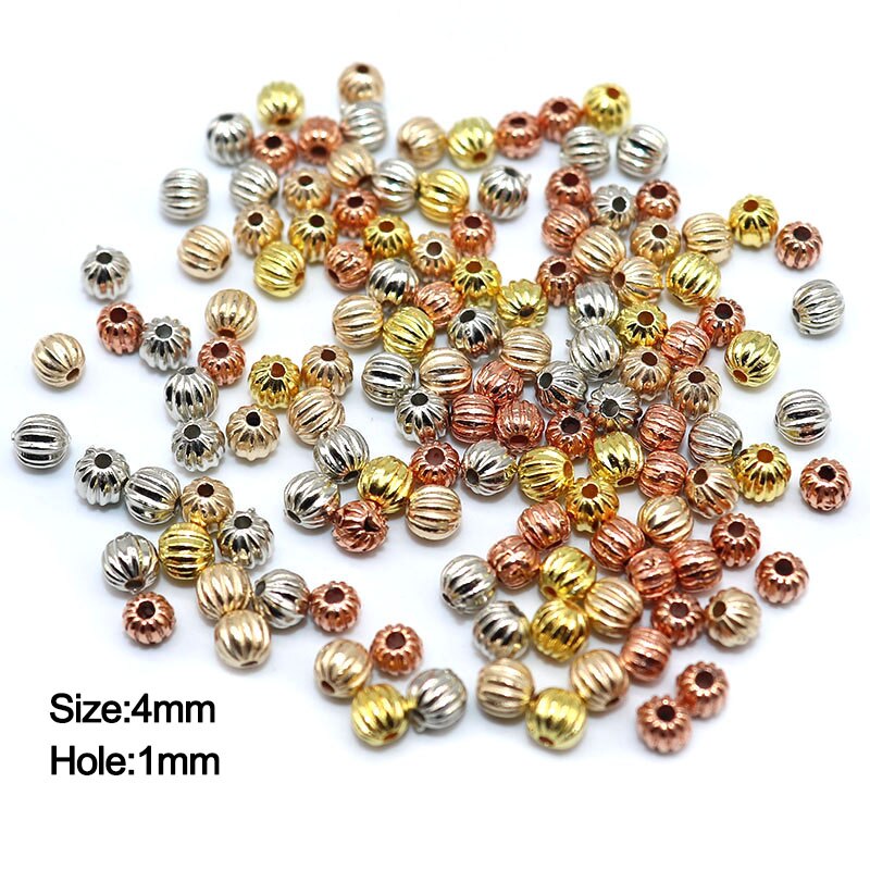 500/1000pcs Round Shape CCB Beads for Jewelry Making Handmade CCB Spacer Beads Small Loose Beads DIY No Fade