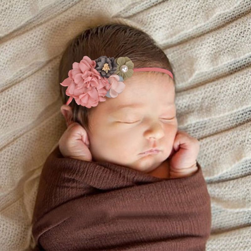 Ragazza di Fiore del bambino fascia Elastica infantile per Bambini di Stirata Dei Capelli Della fascia Del bambino Appena nato Fotografia Puntelli Copricapi Accessori